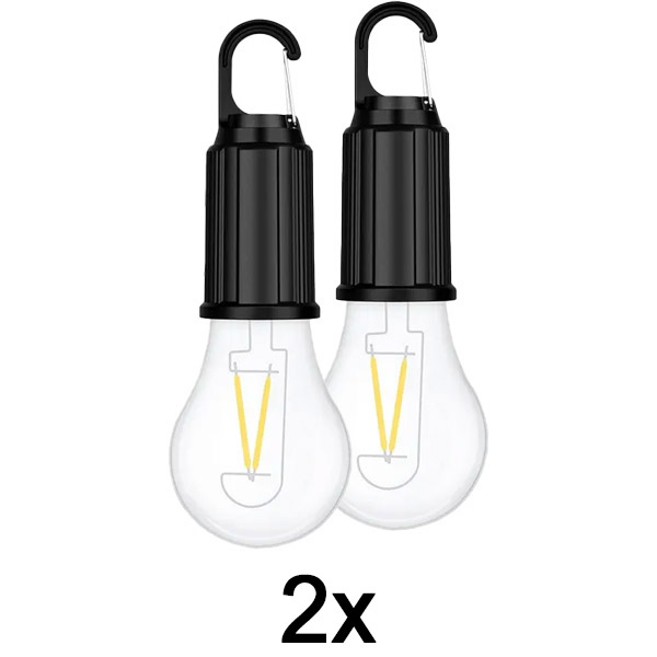1x Kabellose wiederaufladbare Glühbirnen (2er-Set, bis zu 8 Std.) | LUMINKA