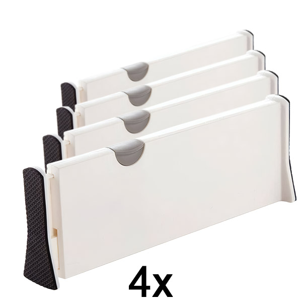 4x Verstellbarer Schubladen- & Regal-Trenner | DIVISERINO
